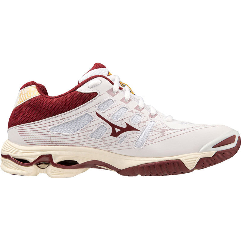 mizuno wave voltage femme blanc bordeau or