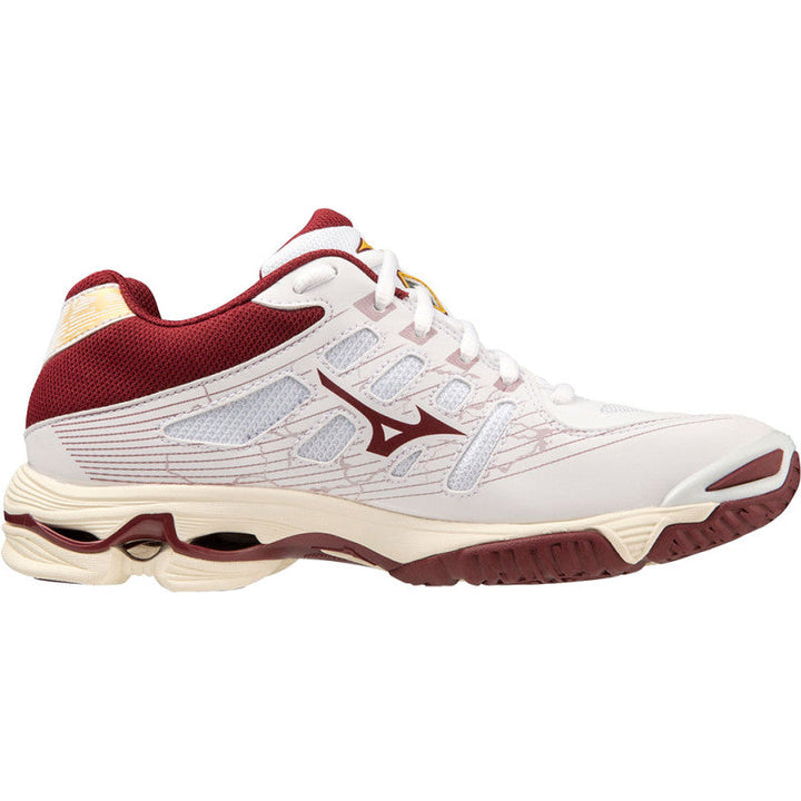 mizuno wave voltage femme blanc bordeau or
