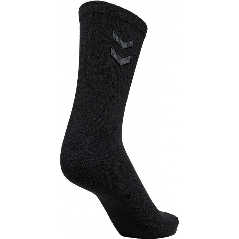 pack 3 paires chaussettes hummel basic noir gris