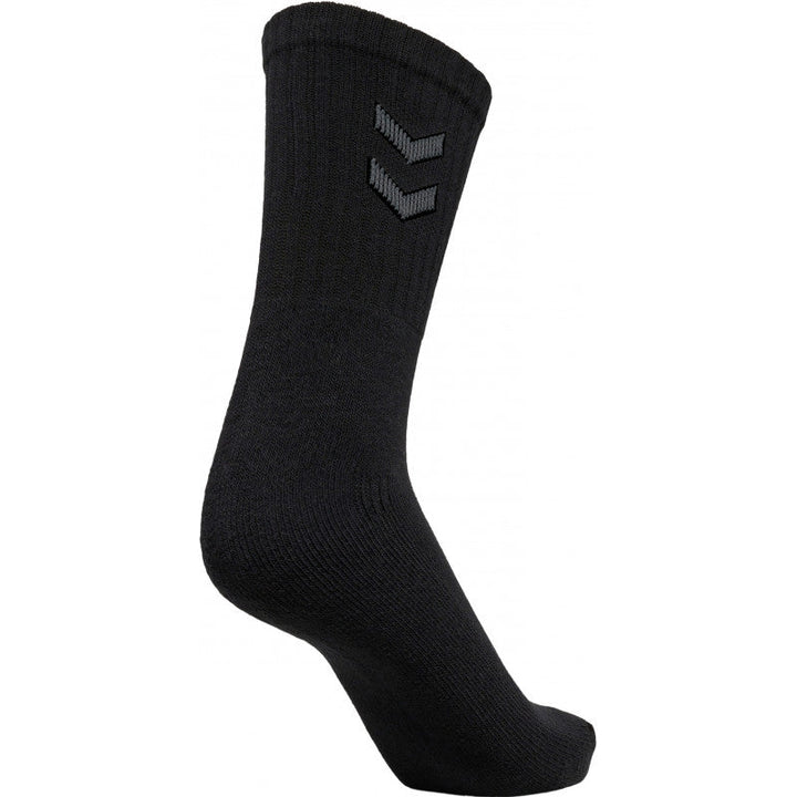 pack 3 paires chaussettes hummel basic noir gris