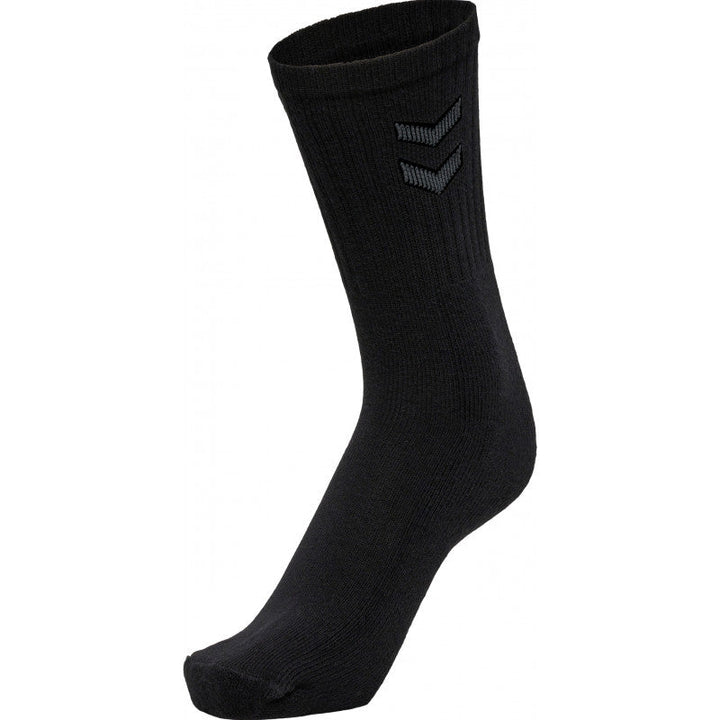 pack 3 paires chaussettes hummel basic noir gris