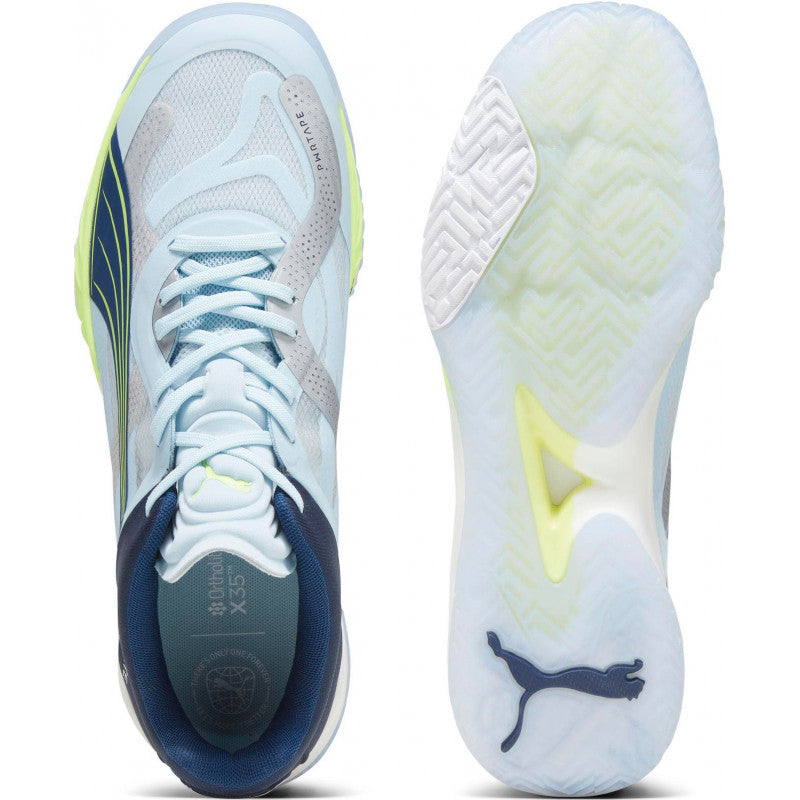 puma accelerate nitro sqd bleu ciel marine jaune
