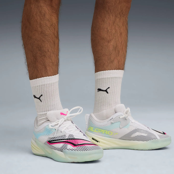 Puma all pro nitro 2 blanc vert noir rose