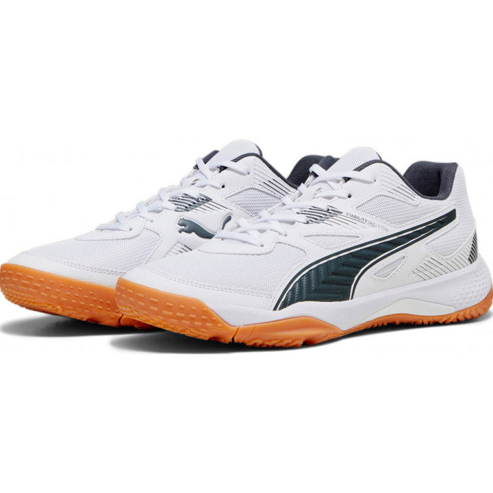 puma solarflash II blanc gris fonce