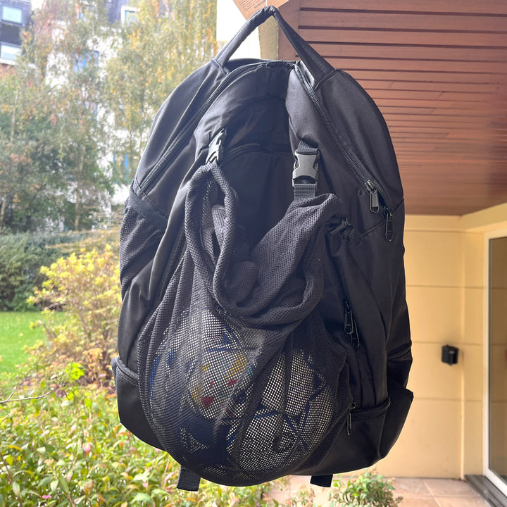 sac a dos handball avec filet pour ballon