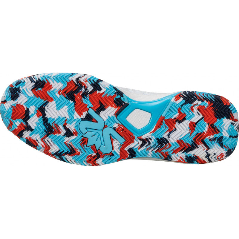 salming rebel light dazzle blanc rouge bleu